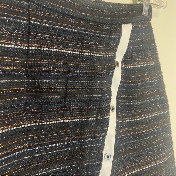 ANTHROPOLOGIE GREENWICH & MEWS SKEWED JACQUARD SKIRT SZ 0 Petite - Picture 8 of 9